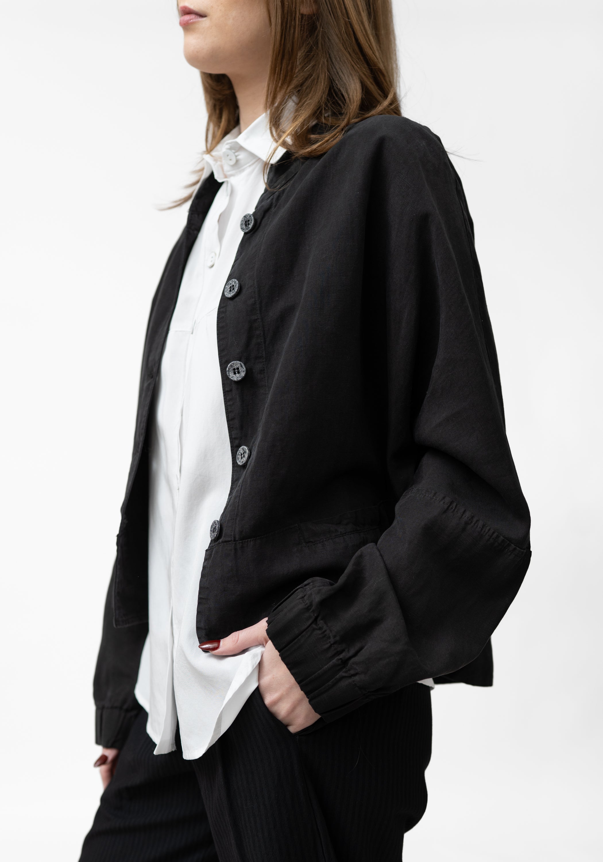 Asymmetric Oversized Cropped Jacket - December Thieves
