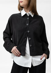 Asymmetric Oversized Cropped Jacket - December Thieves