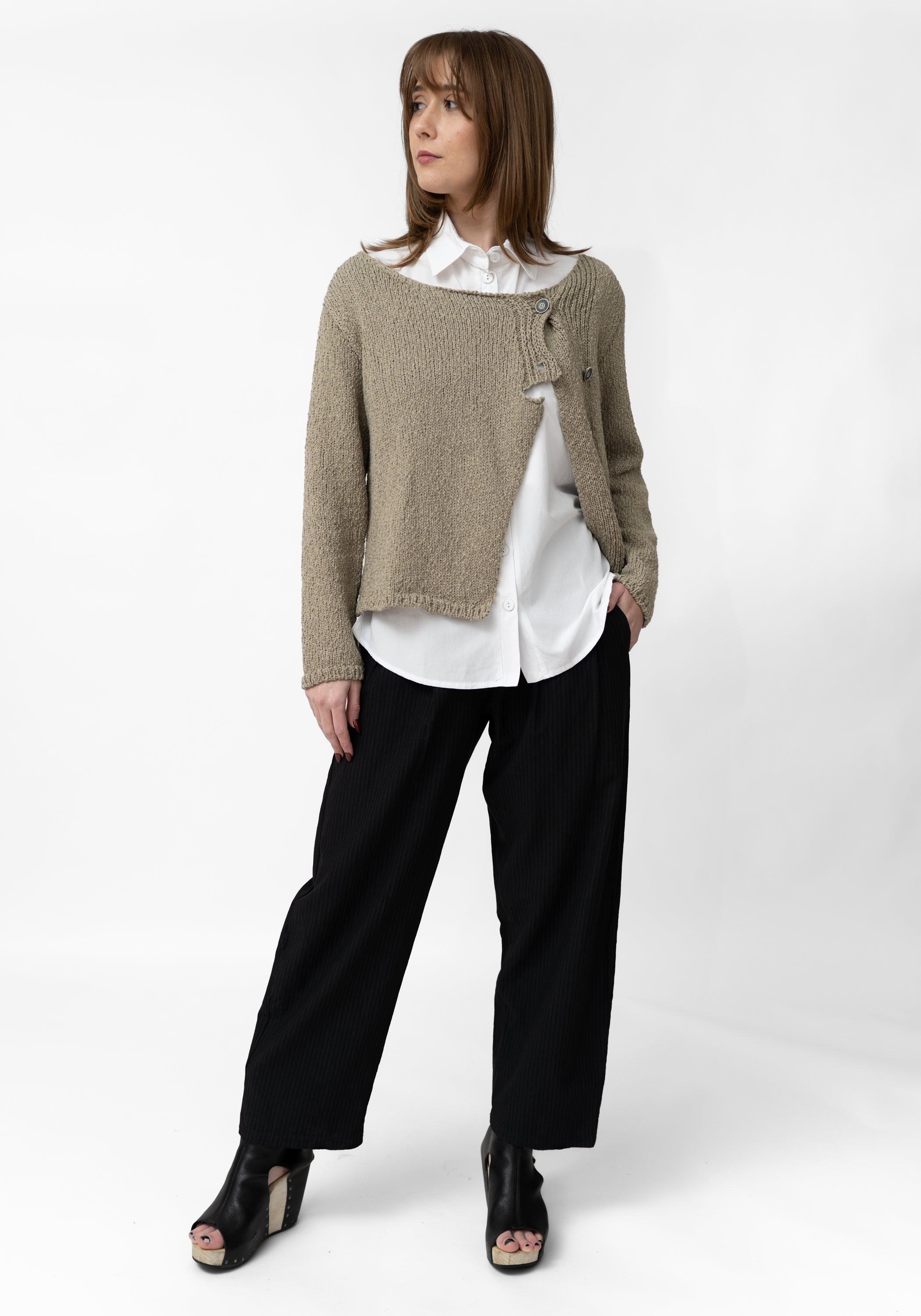 Oversized Asymmetric Knit Cardigan - December Thieves