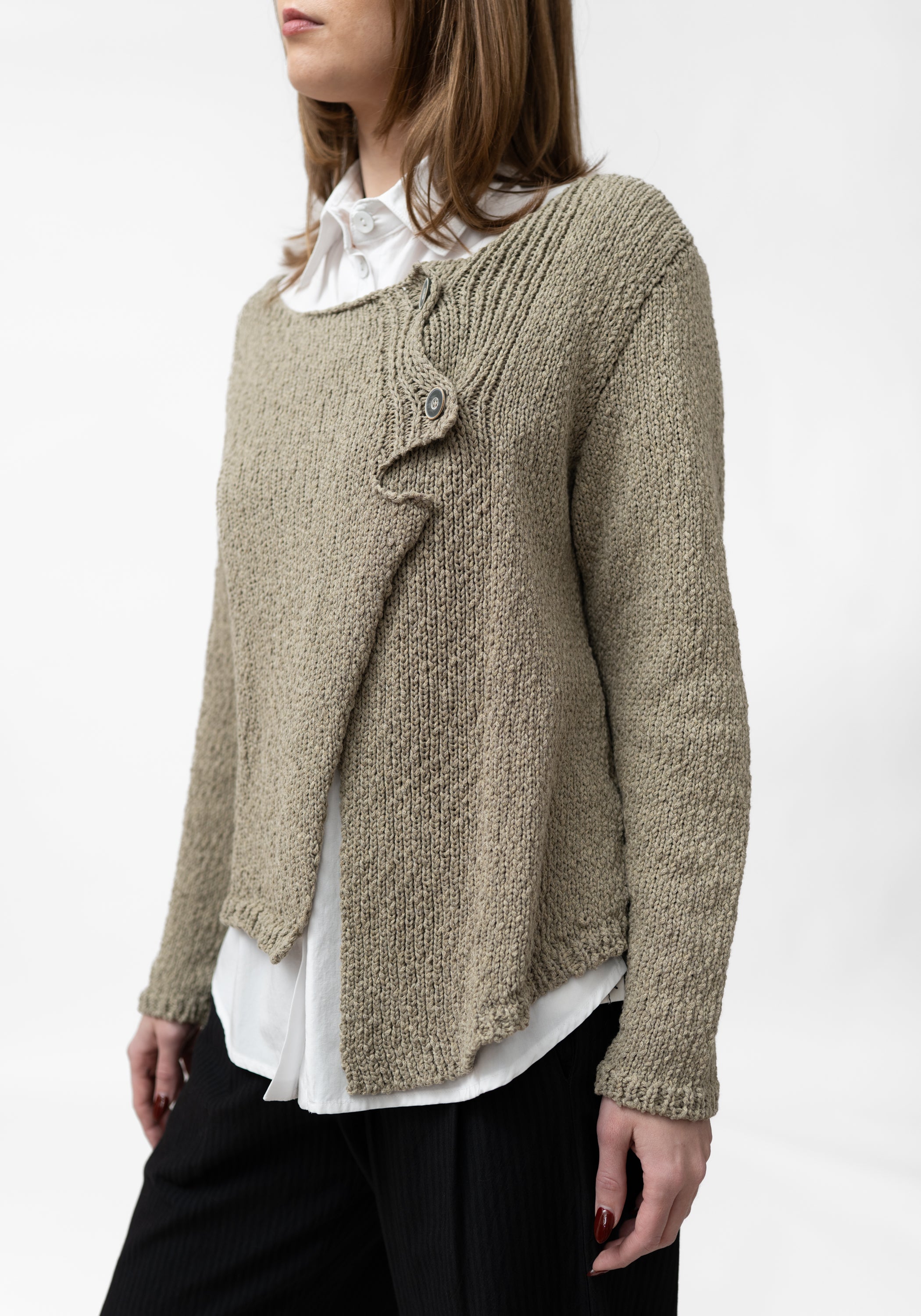 Oversized Asymmetric Knit Cardigan - December Thieves