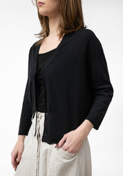 U26 813 Tie Front Knit Drop Shoulder Cardigan - December Thieves
