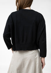 U26 813 Tie Front Knit Drop Shoulder Cardigan - December Thieves