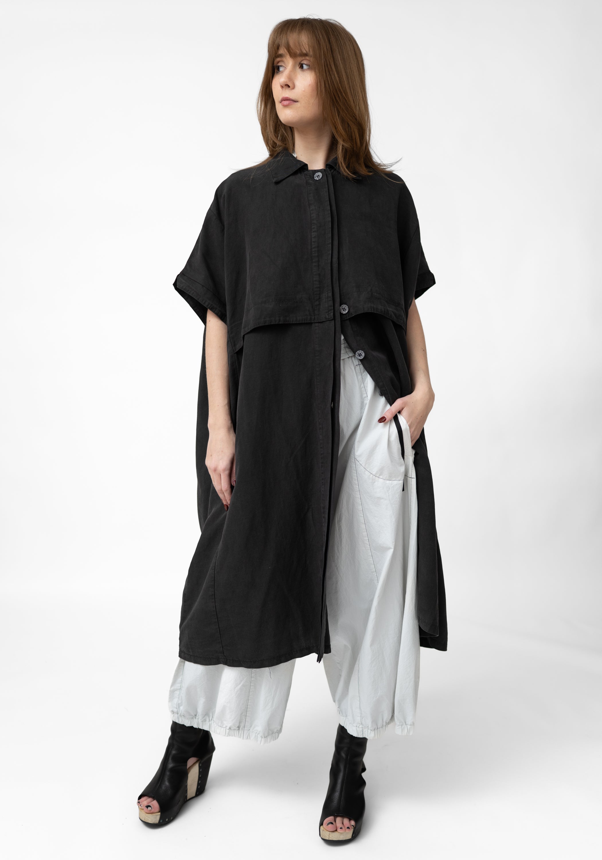 Sleeveless Button Front Trench Jacket - December Thieves