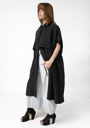 Sleeveless Button Front Trench Jacket - December Thieves
