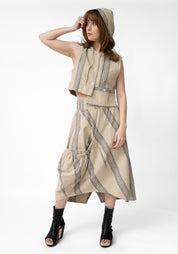Asymmetric Cropped Hooded Vest - December Thieves
