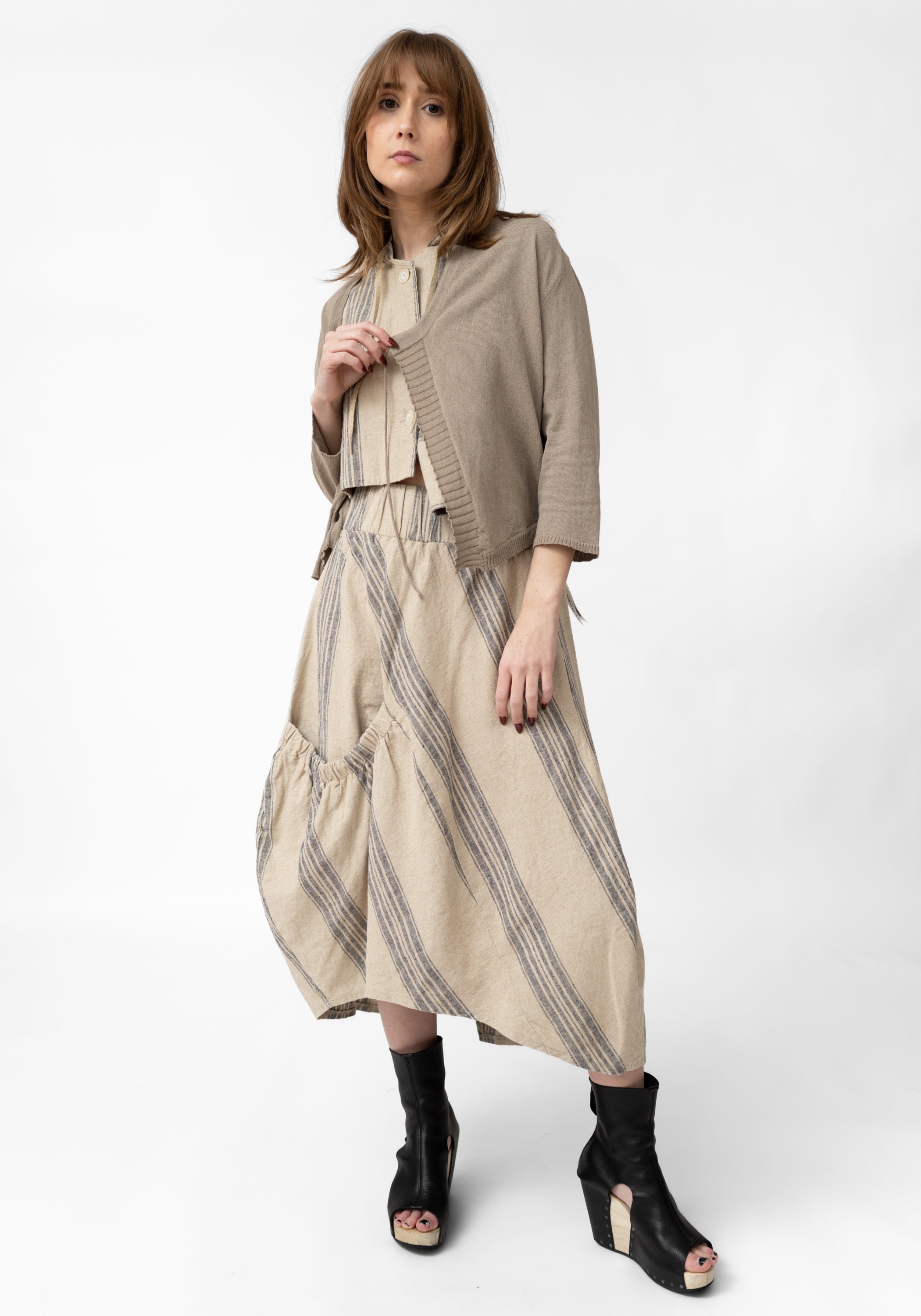 U26 813 Tie Front Knit Drop Shoulder Cardigan - December Thieves