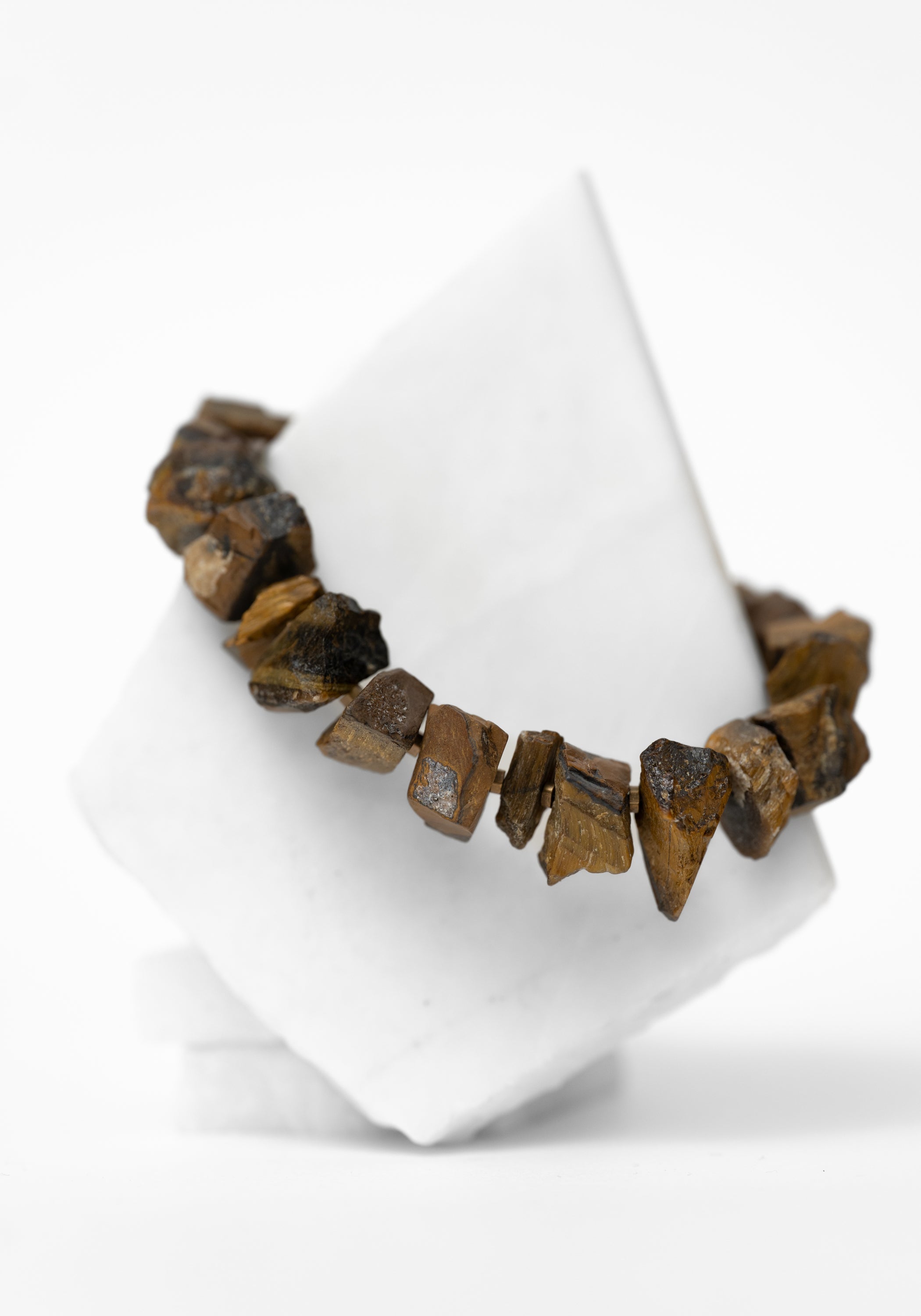 Raw Tigers Eye and Brass Bracelet - December Thieves