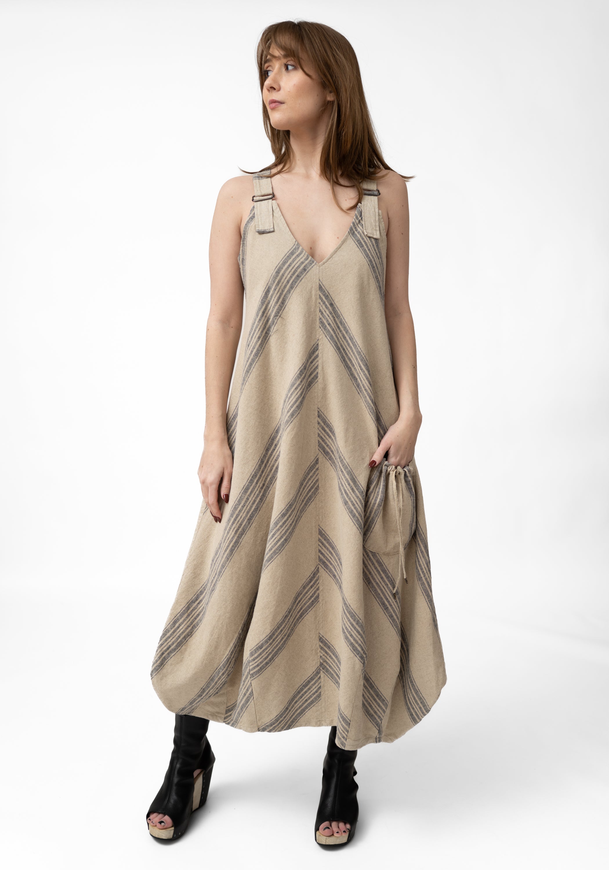 Asymmetric Striped Bubble Dress - December Thieves