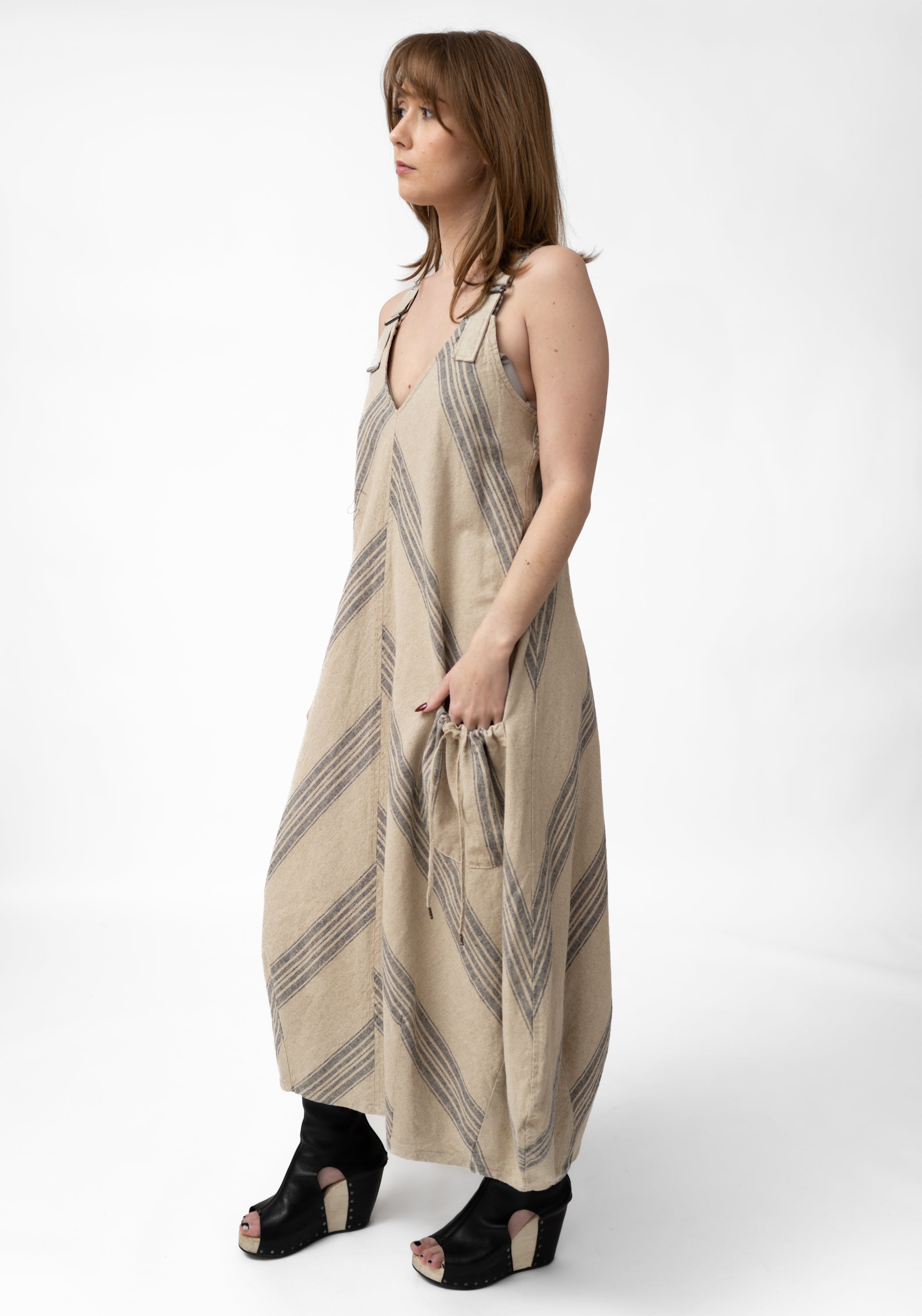 Asymmetric Striped Bubble Dress - December Thieves