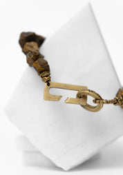 Raw Tigers Eye and Brass Bracelet - December Thieves