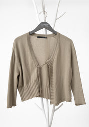 U26 813 Tie Front Knit Drop Shoulder Cardigan - December Thieves