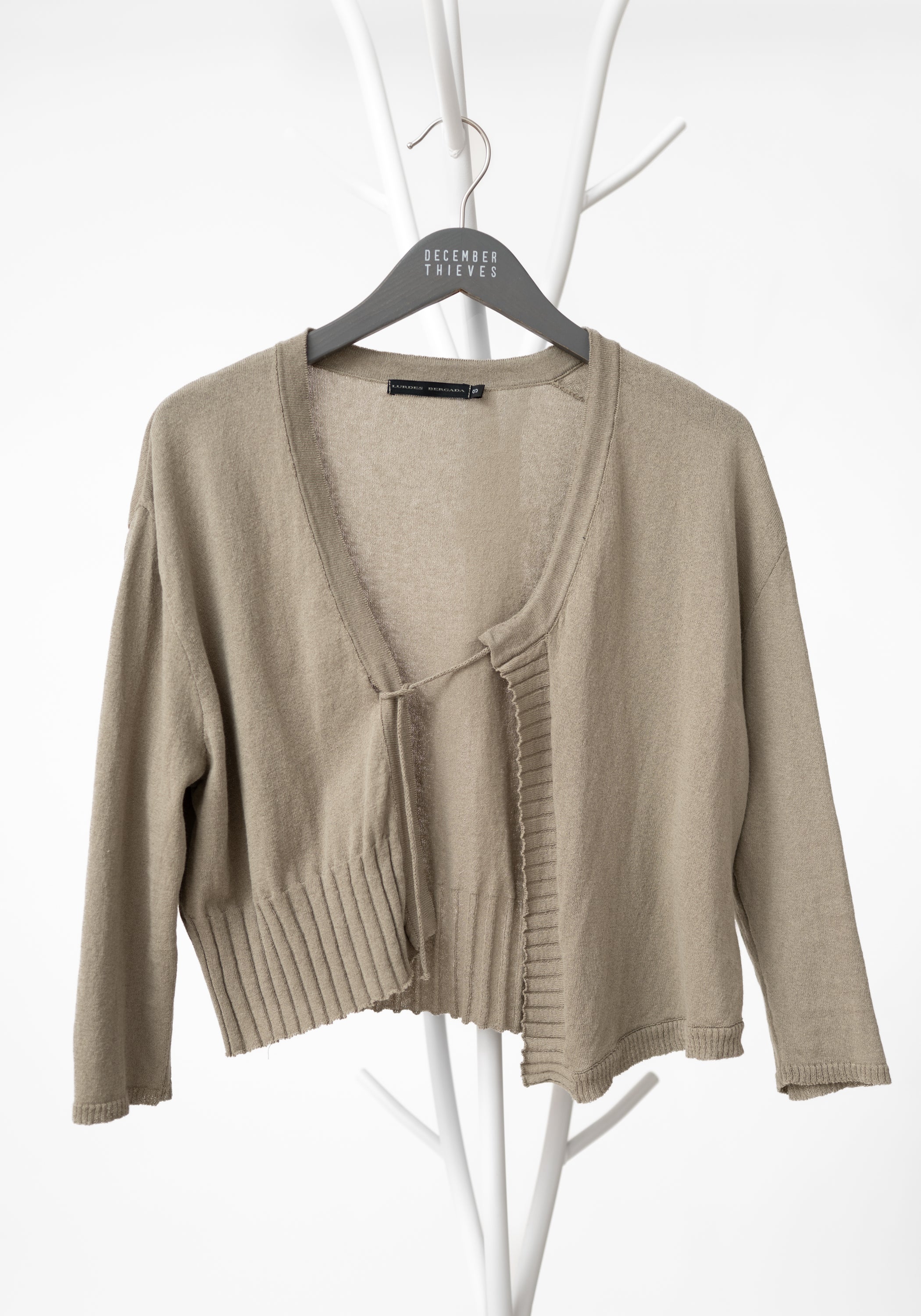 U26 813 Tie Front Knit Drop Shoulder Cardigan - December Thieves