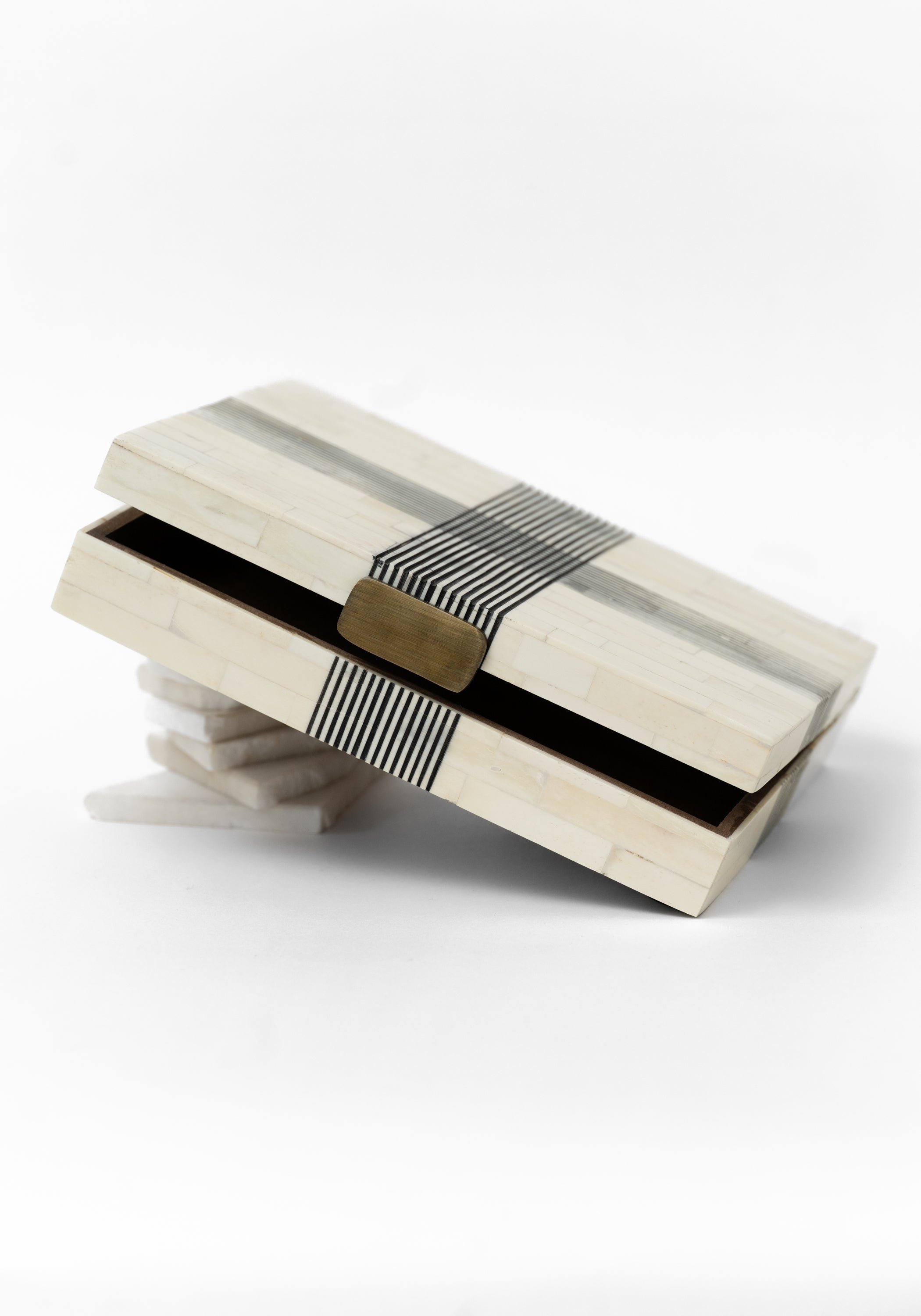 Etched Carved Bone Hinged Jewelry Box - December Thieves