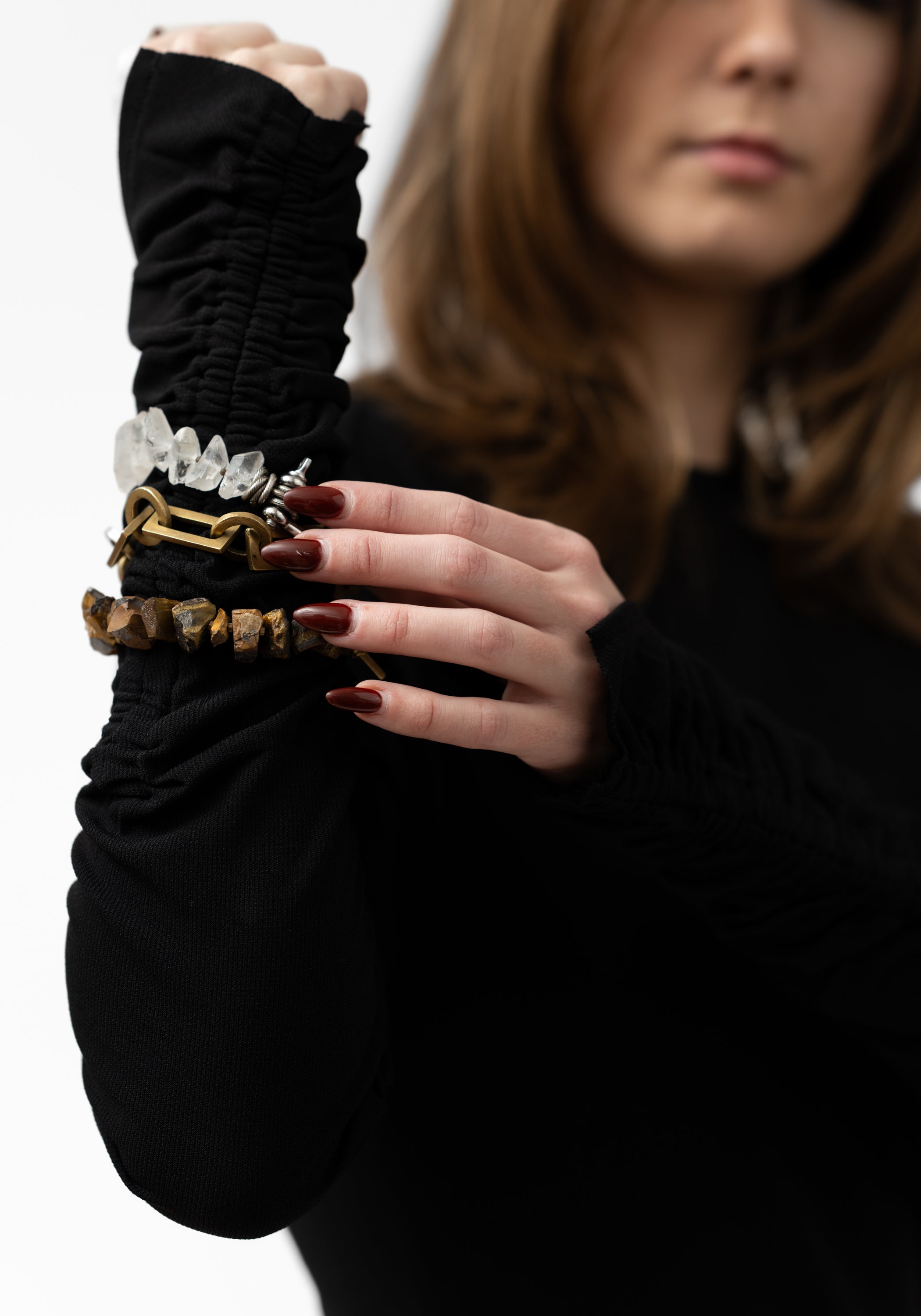 Raw Tigers Eye and Brass Bracelet - December Thieves