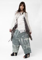 Extreme Drop Seat Printed Linen Pants