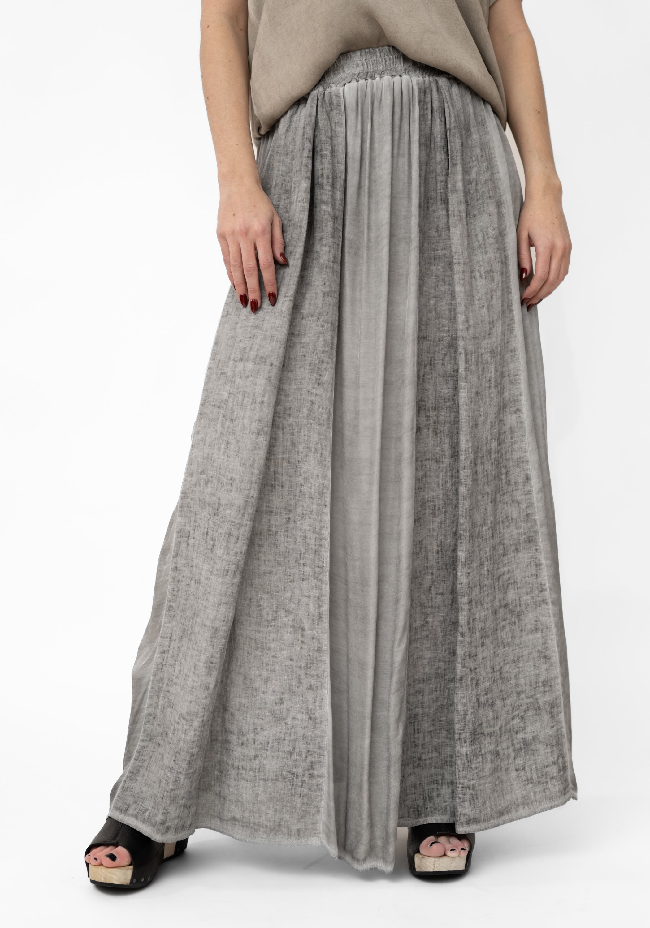 Paneled Silk Blend Maxi Skirt - December Thieves