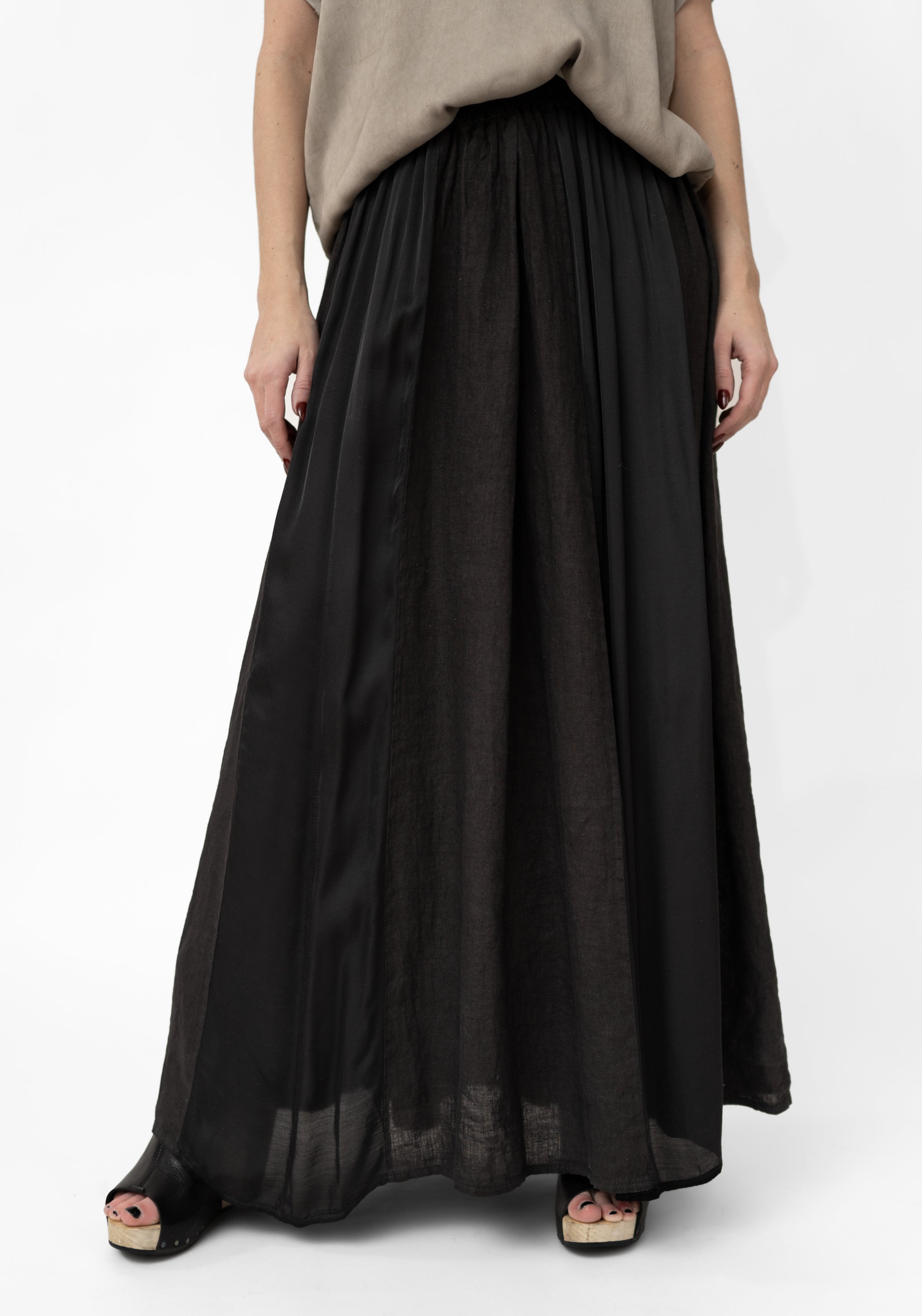 Paneled Silk Blend Maxi Skirt - December Thieves
