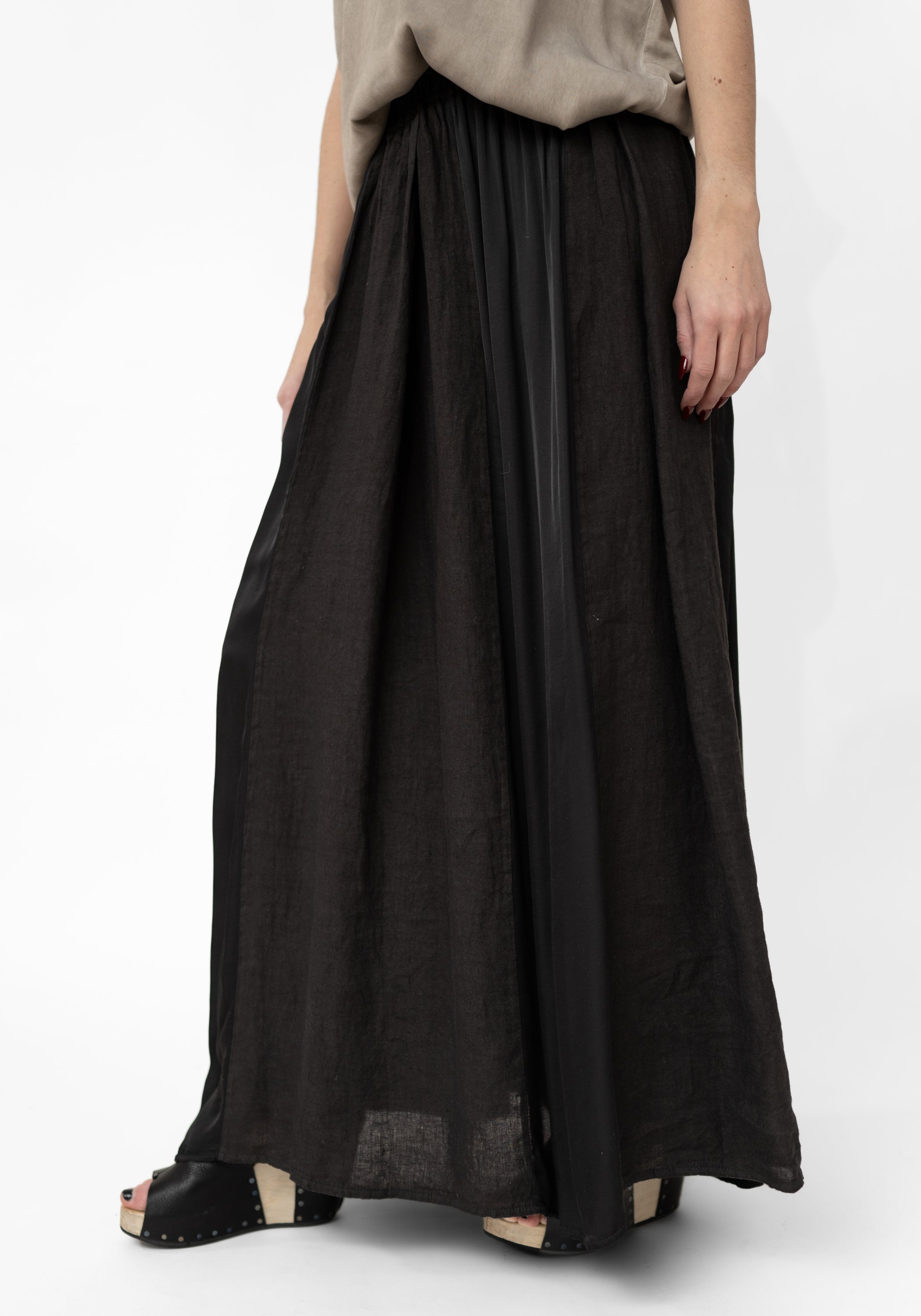 Paneled Silk Blend Maxi Skirt - December Thieves