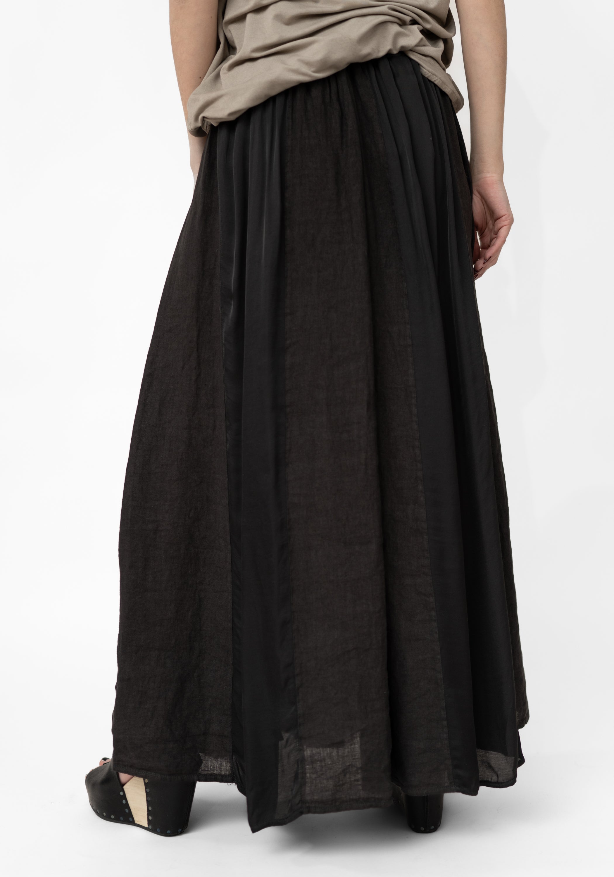 Paneled Silk Blend Maxi Skirt - December Thieves