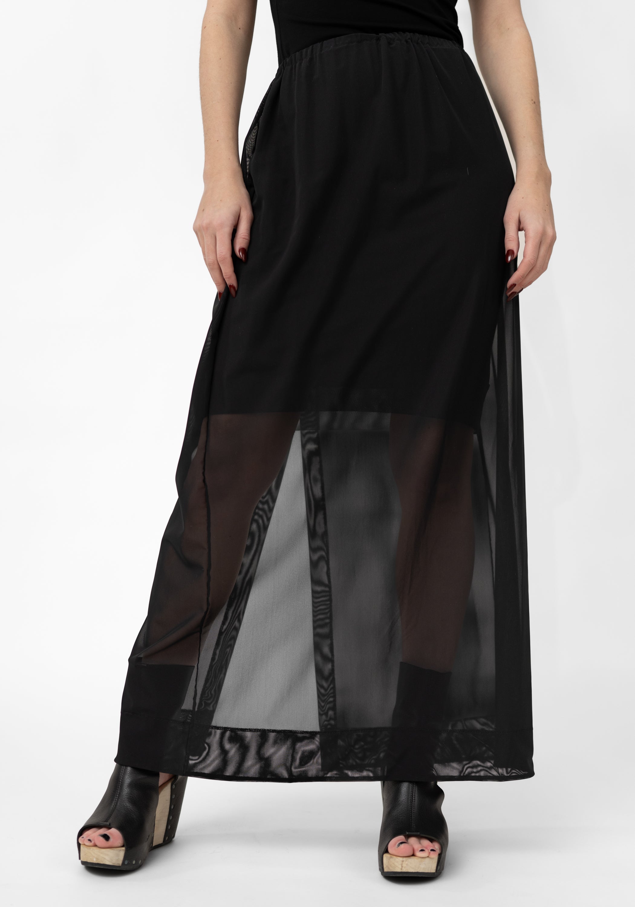 Black Mesh Skirt