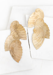 Brass and Sterling Silver Grand Siren Earrings