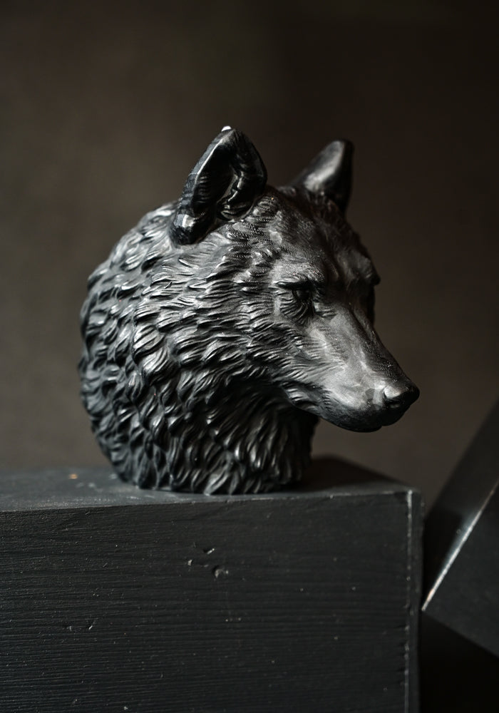 Black Wolf Sculptural Candle | A Pleasant Thought