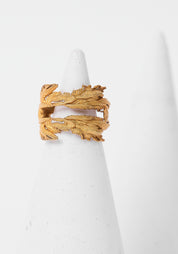 Plated Doubled Acanthus Adjustable Ring