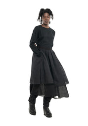 Hallek Layered Full Midi Skirt - December Thieves