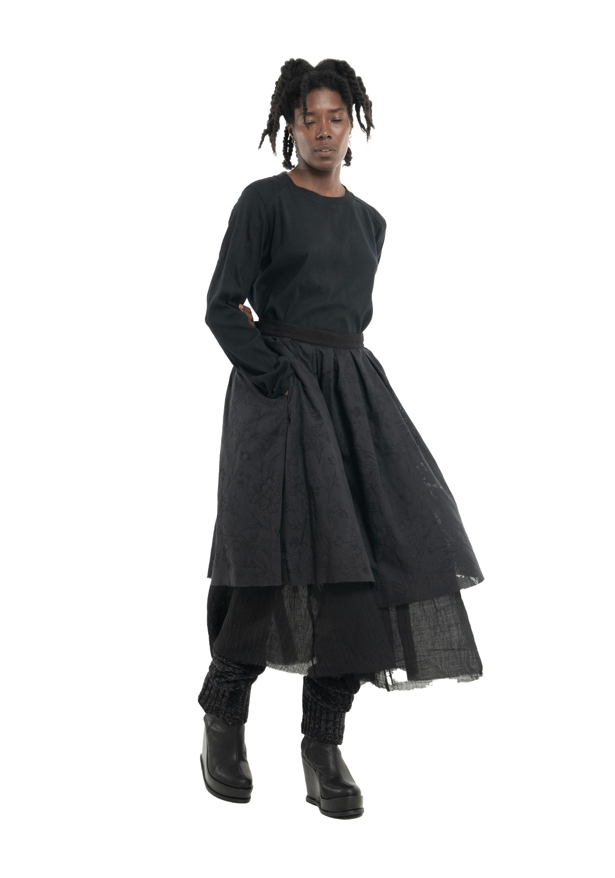 Hallek Layered Full Midi Skirt - December Thieves