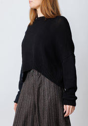 Twin Paneled Knit Front Pullover