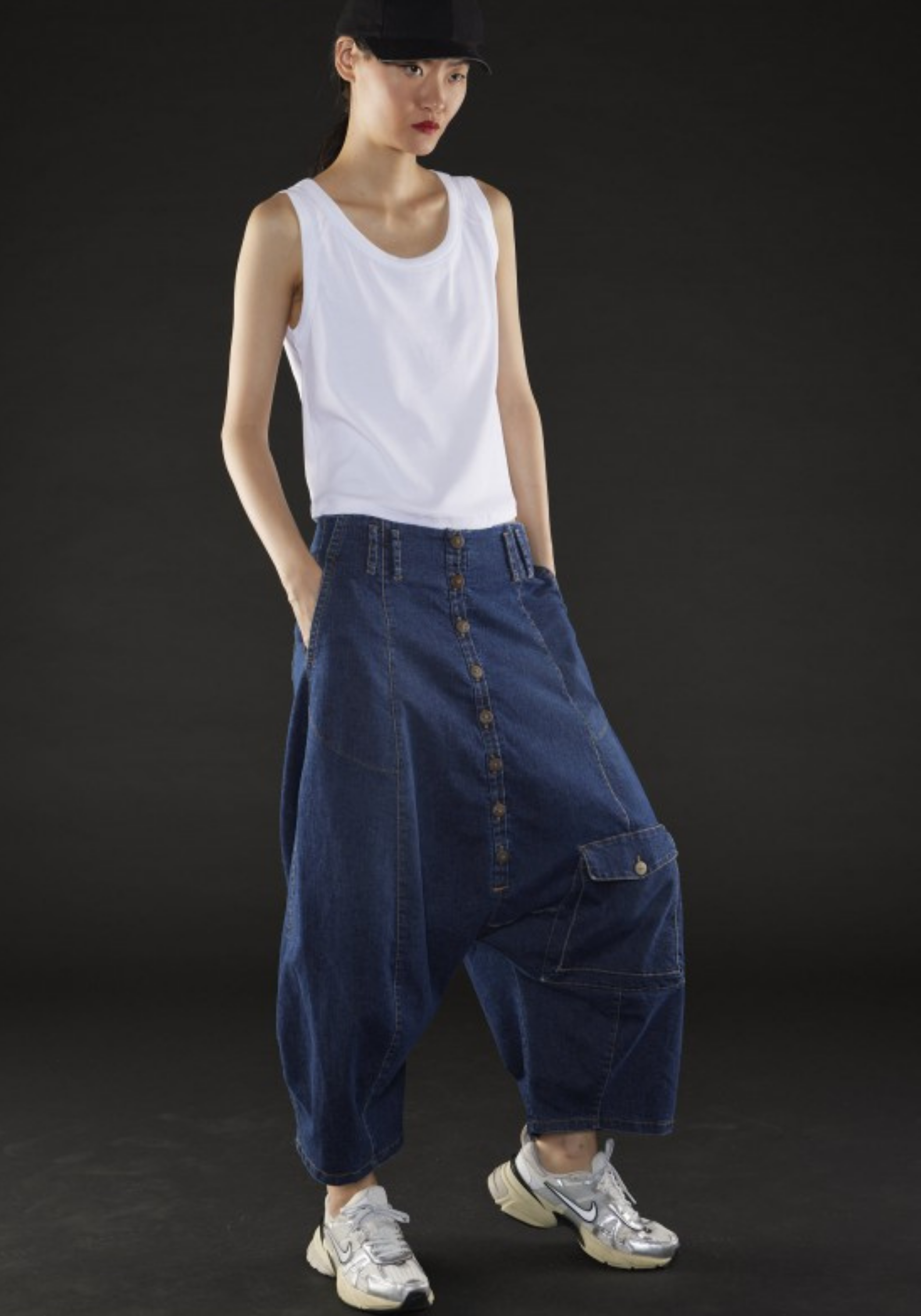 Drop Seat Denim Pants