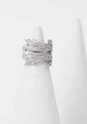 Plated Doubled Acanthus Adjustable Ring