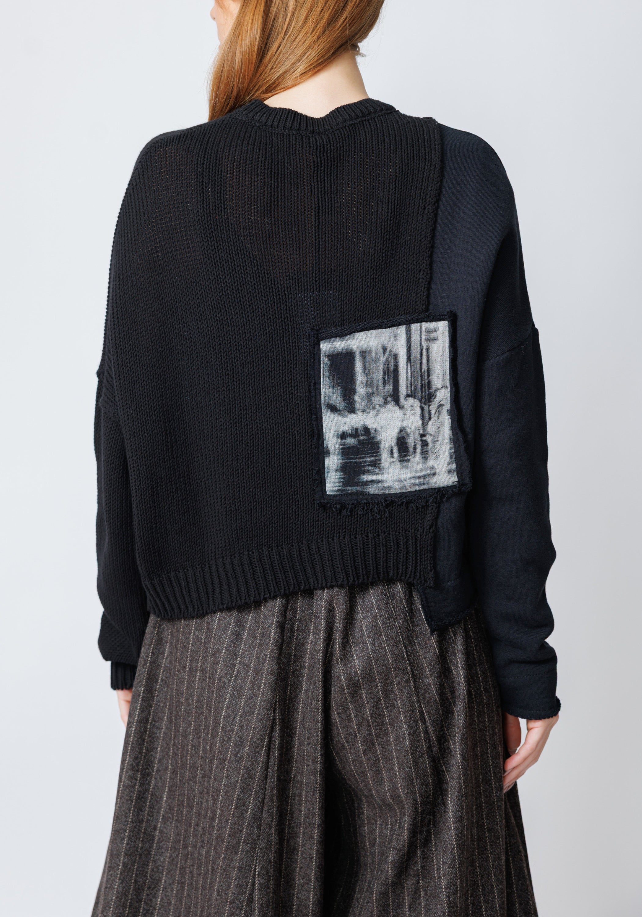 Twin Paneled Knit Front Pullover