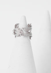 Plated Doubled Acanthus Adjustable Ring