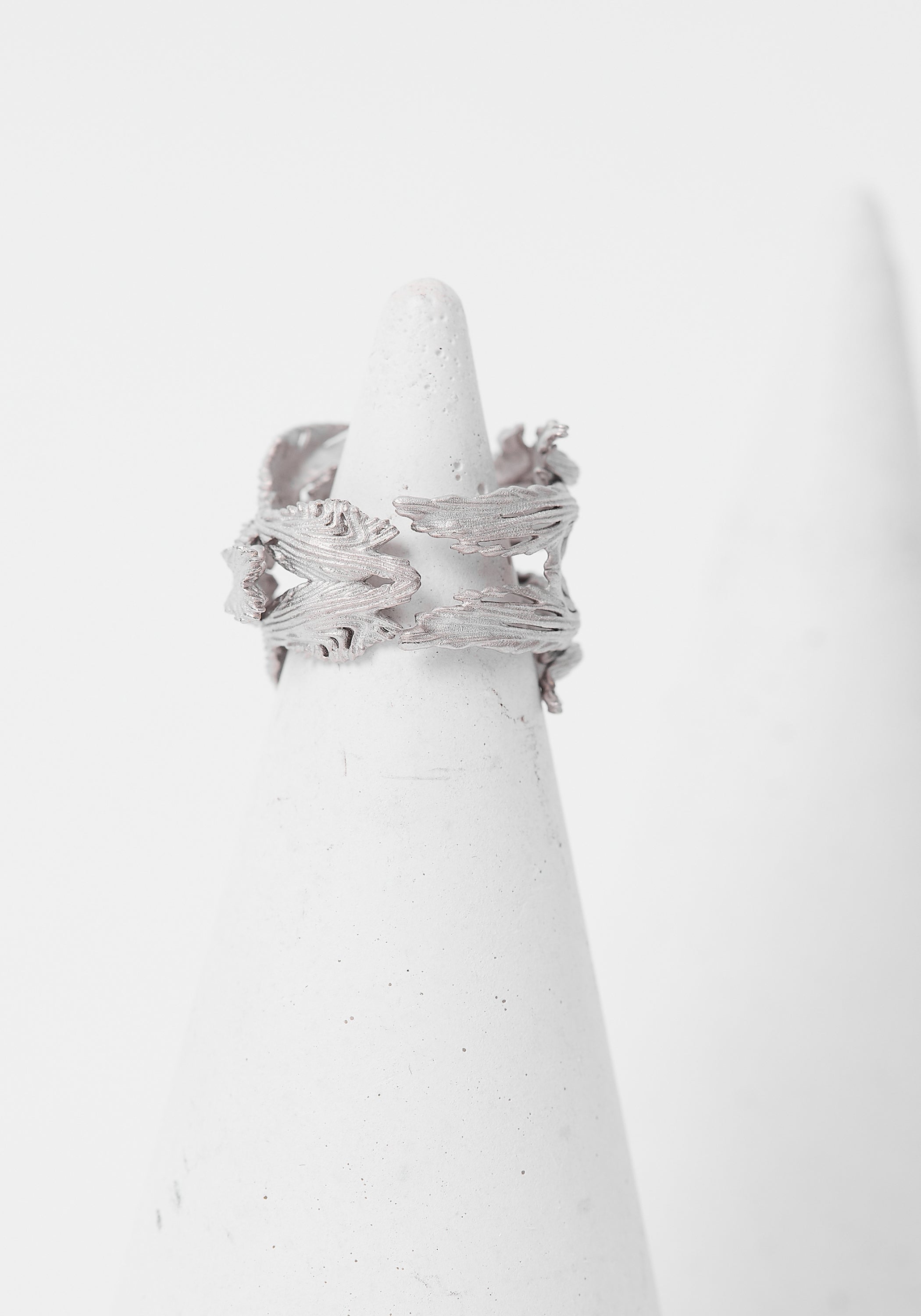 Plated Doubled Acanthus Adjustable Ring