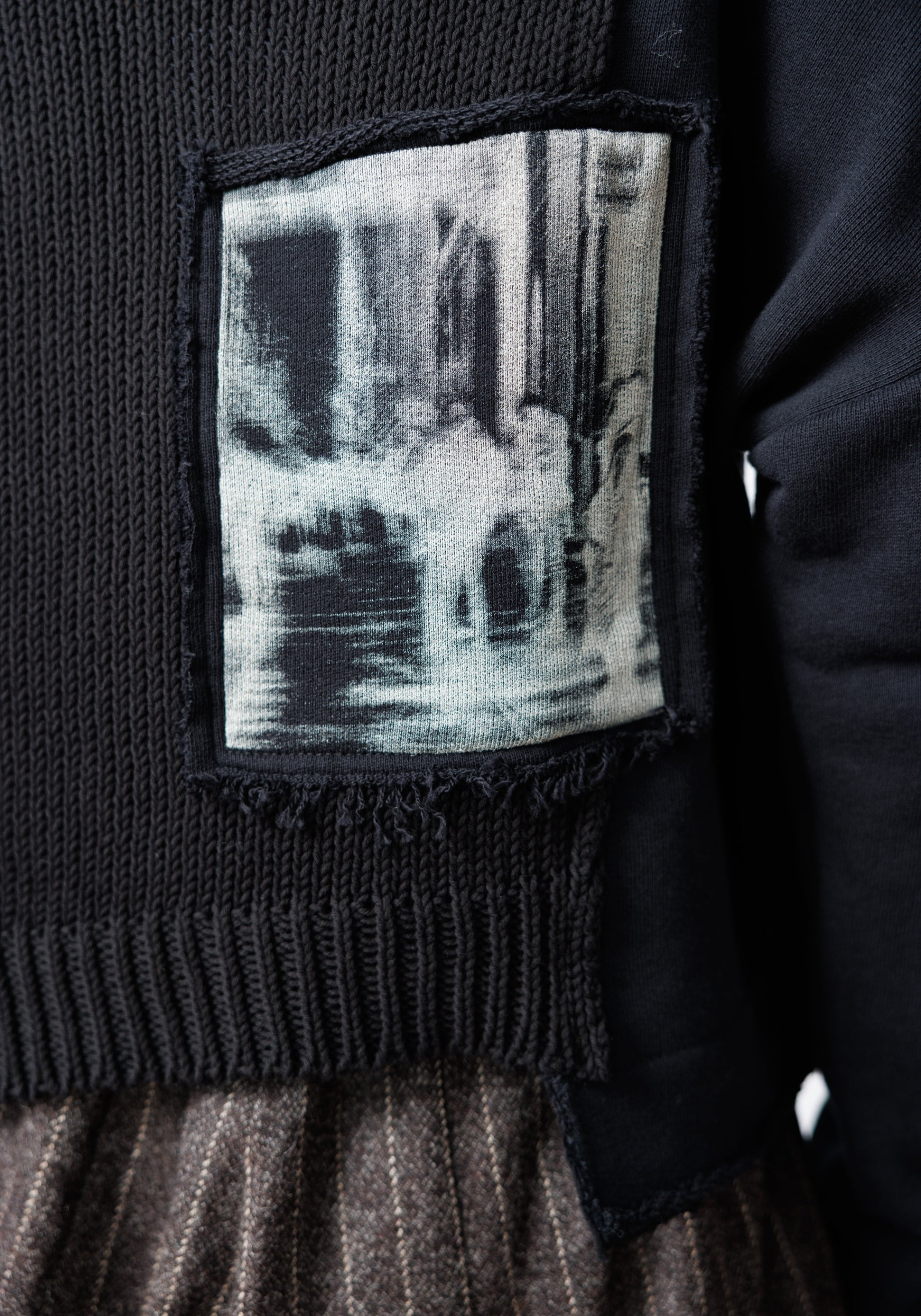 Twin Paneled Knit Front Pullover