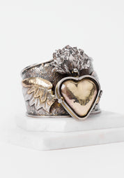 Heart Wing Locket Bracelet