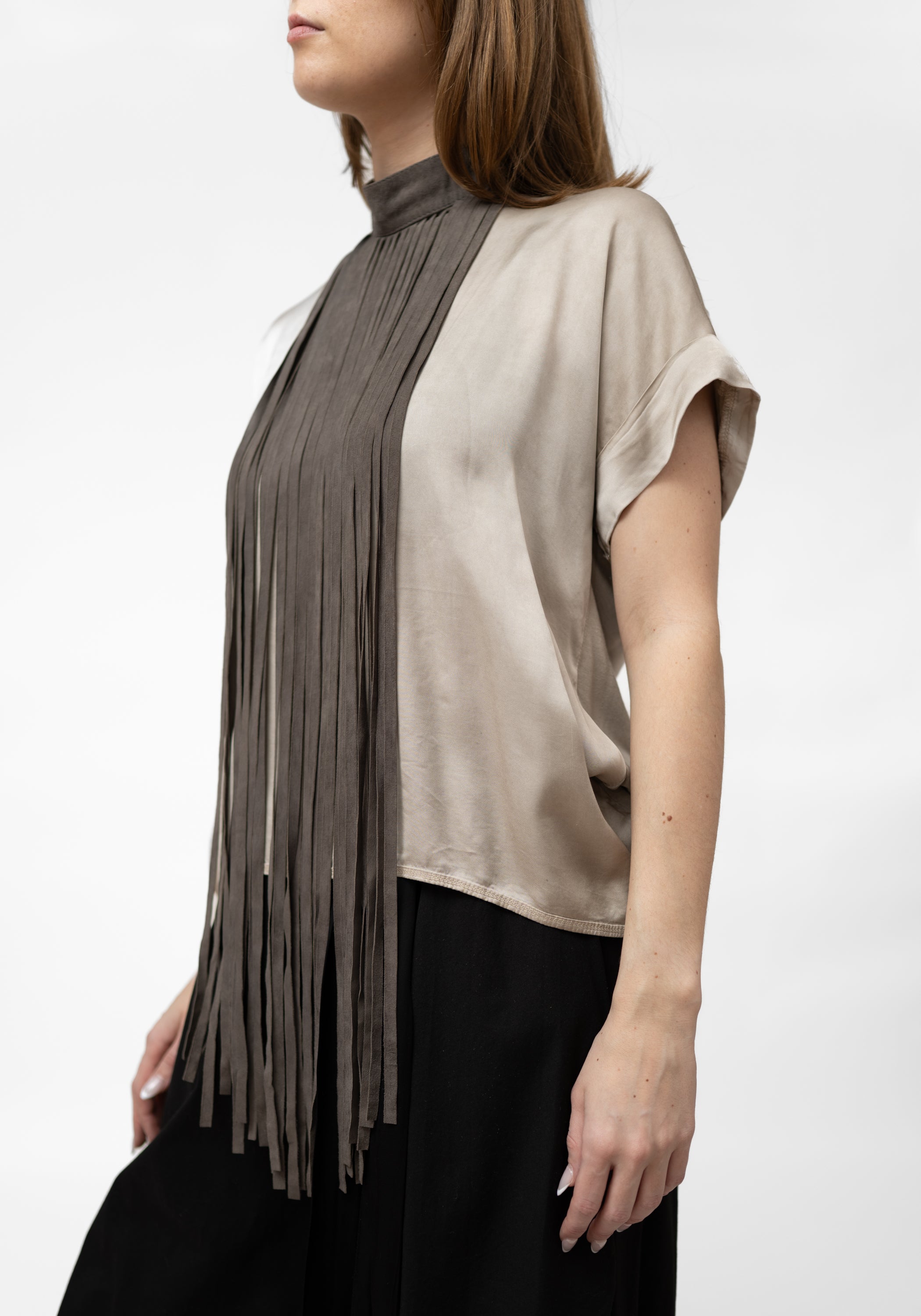 Suede Fringe Neck Piece - December Thieves