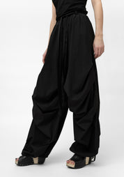 Drape Detail Tapered Leg Drawstring Detail Pants - December Thieves