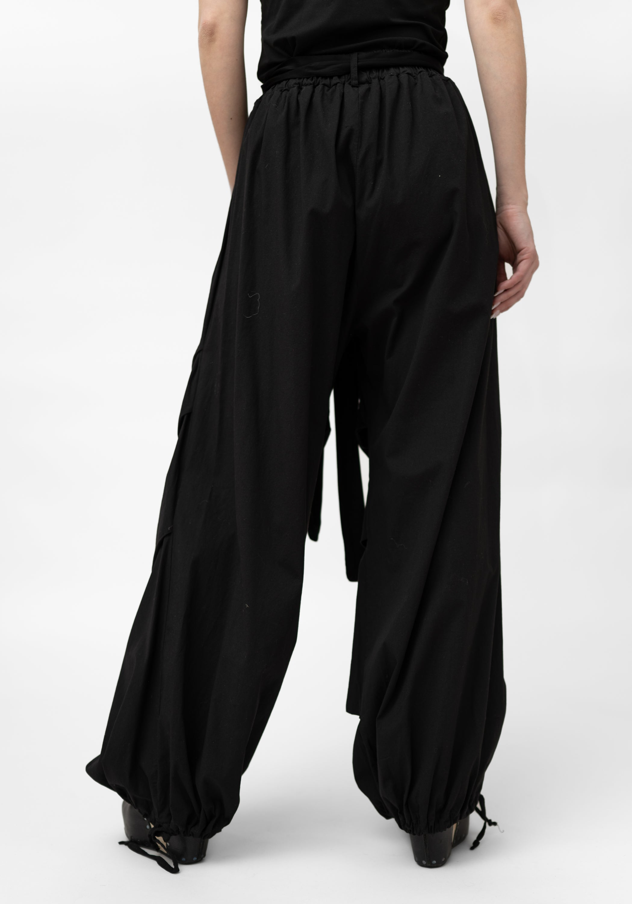 Drape Detail Tapered Leg Drawstring Detail Pants - December Thieves