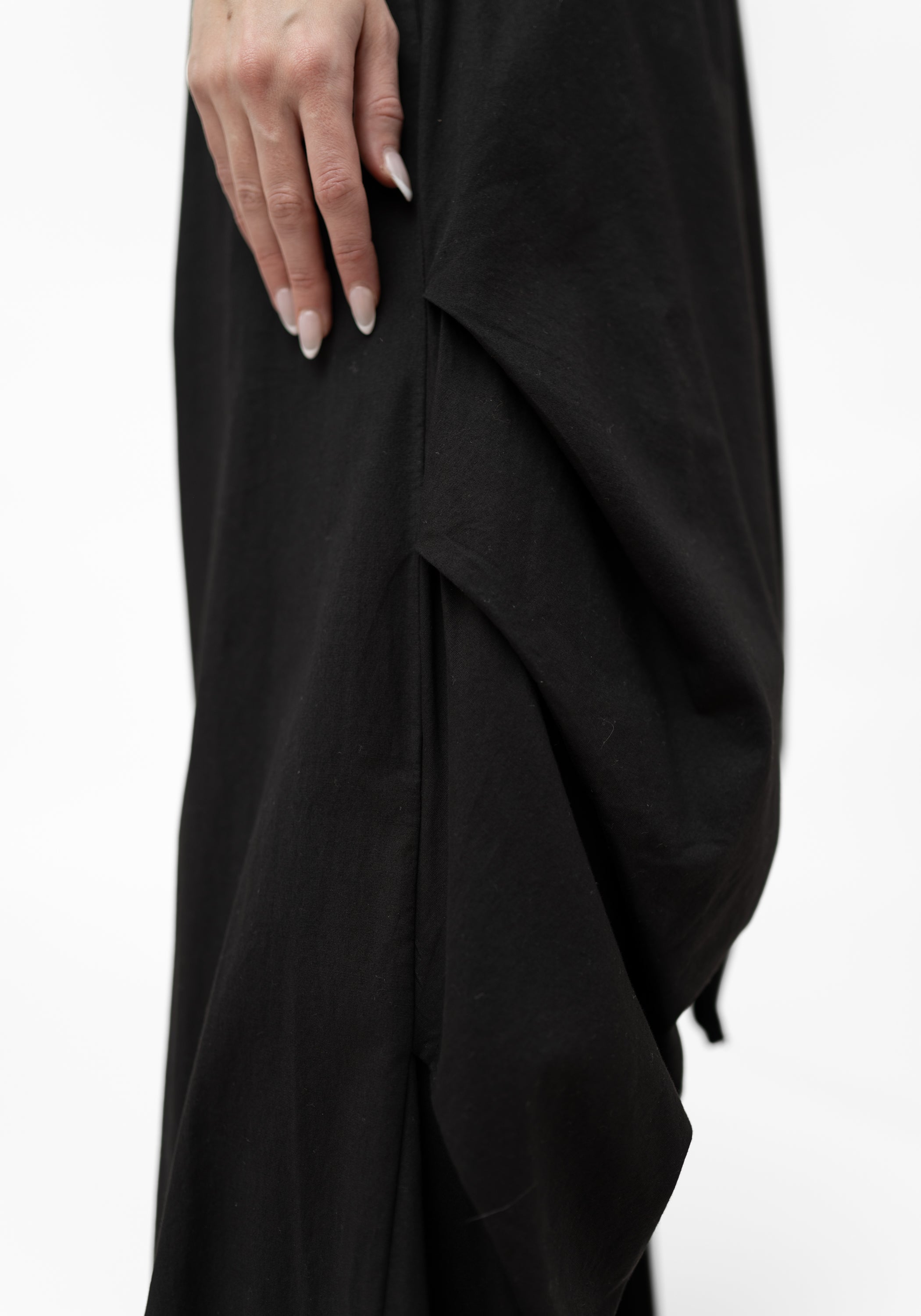 Drape Detail Tapered Leg Drawstring Detail Pants - December Thieves