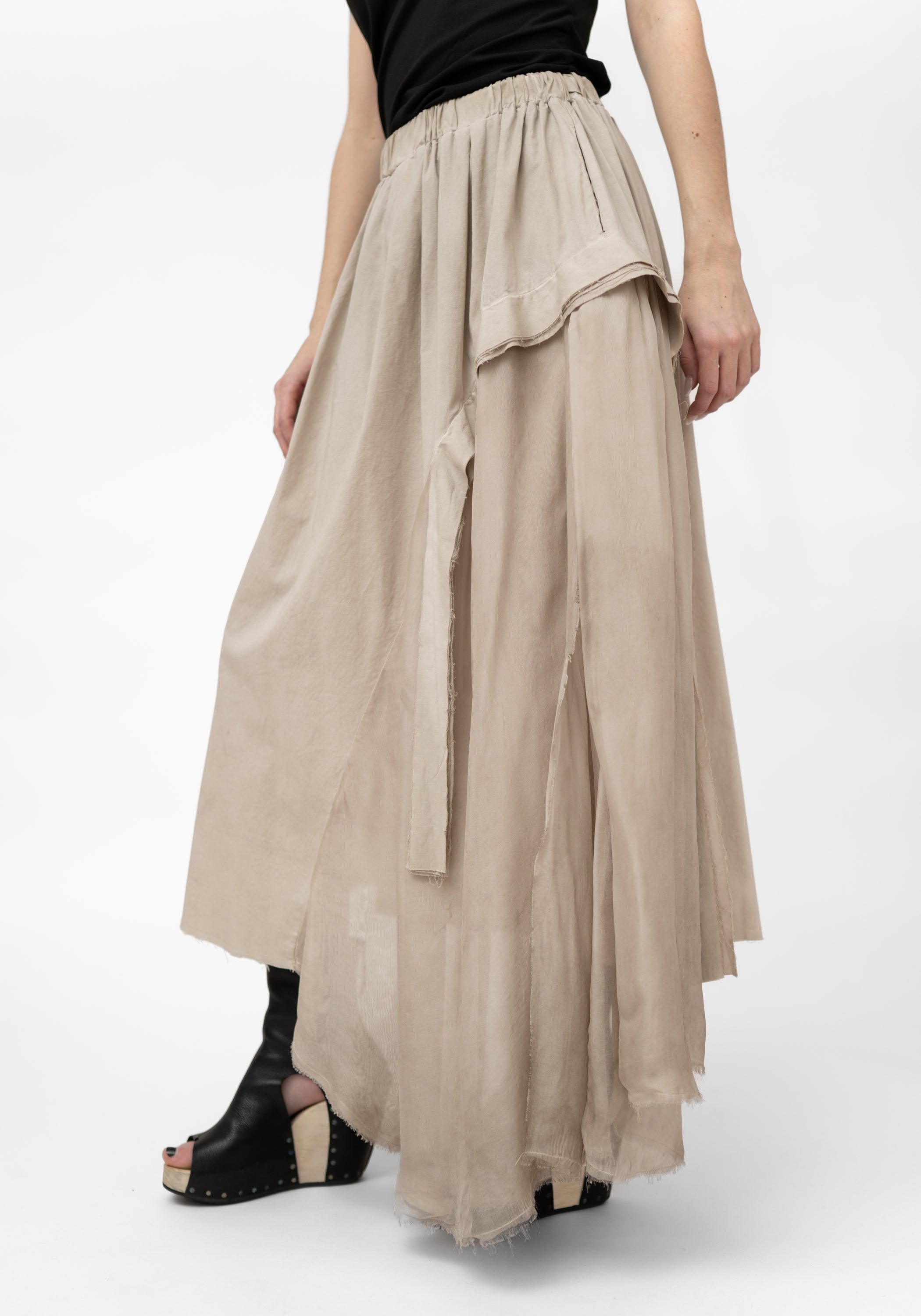 Asymmetric Layered Maxi Skirt - December Thieves