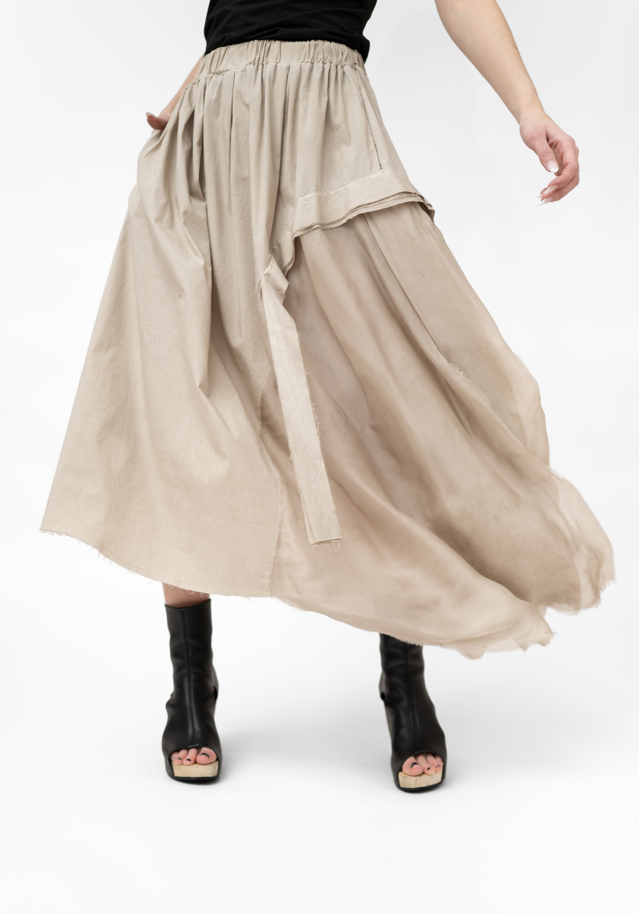 Asymmetric Layered Maxi Skirt - December Thieves