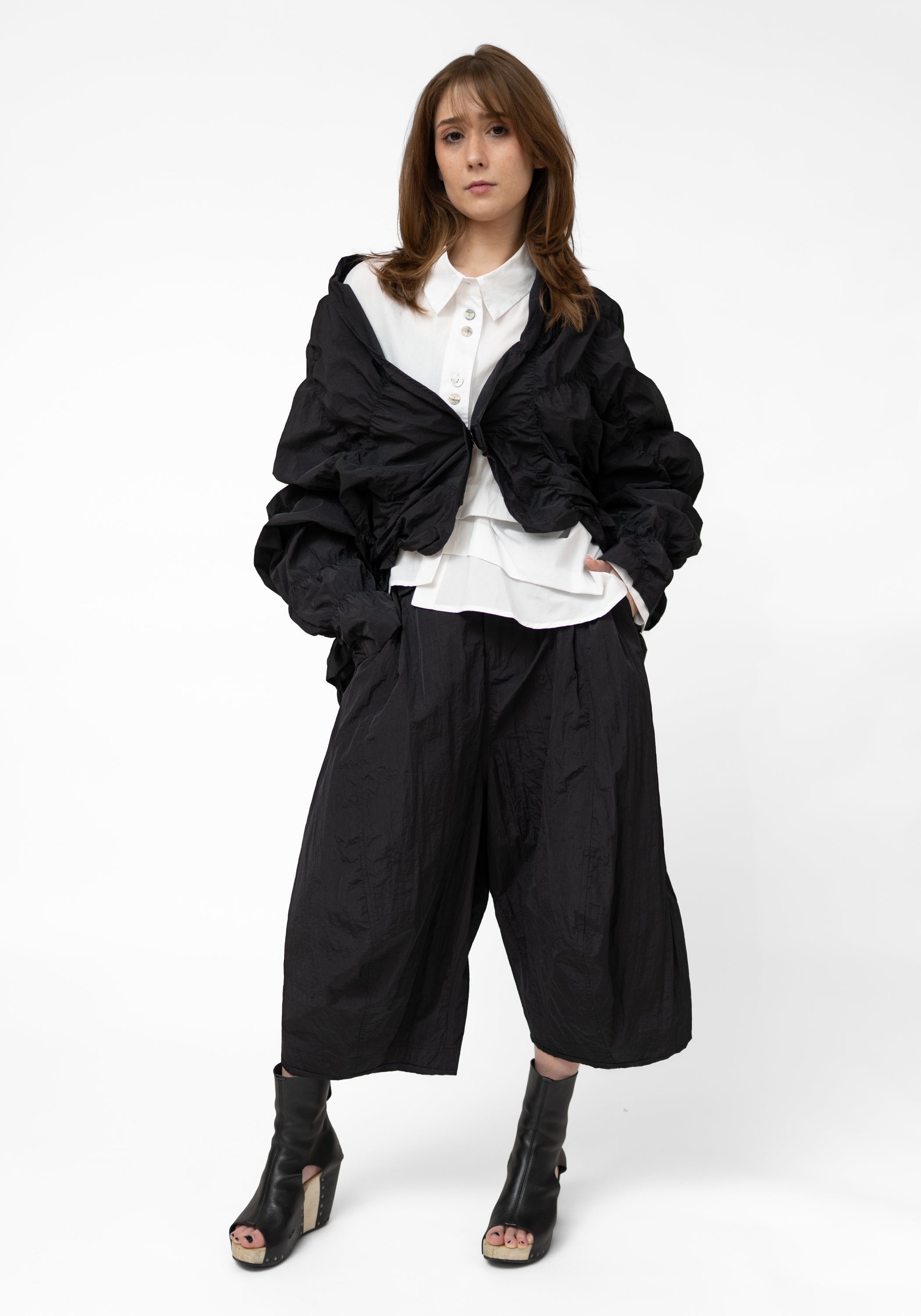 Water Repellent Oversized Ruched Jacket - December Thieves