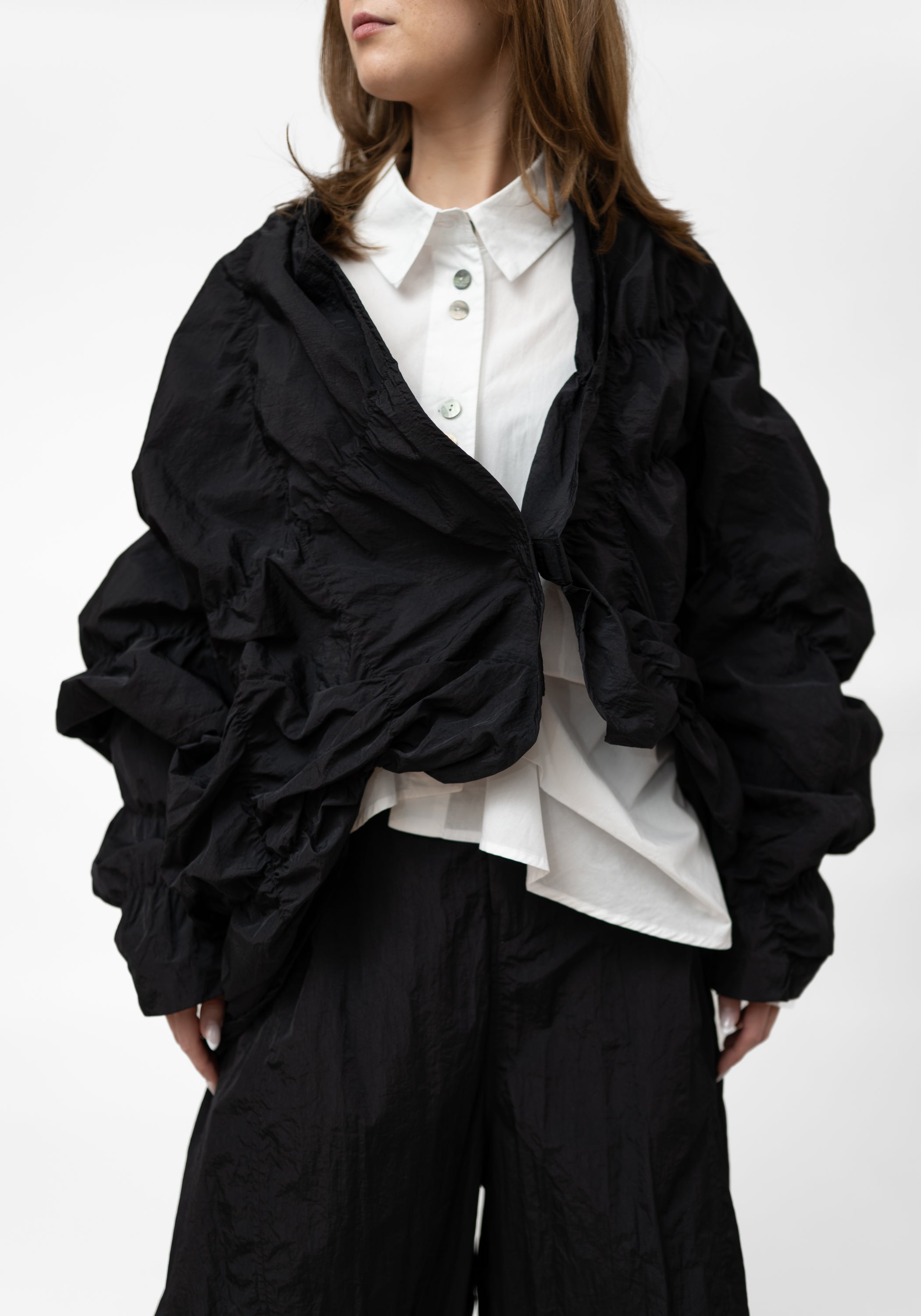 Water Repellent Oversized Ruched Jacket - December Thieves