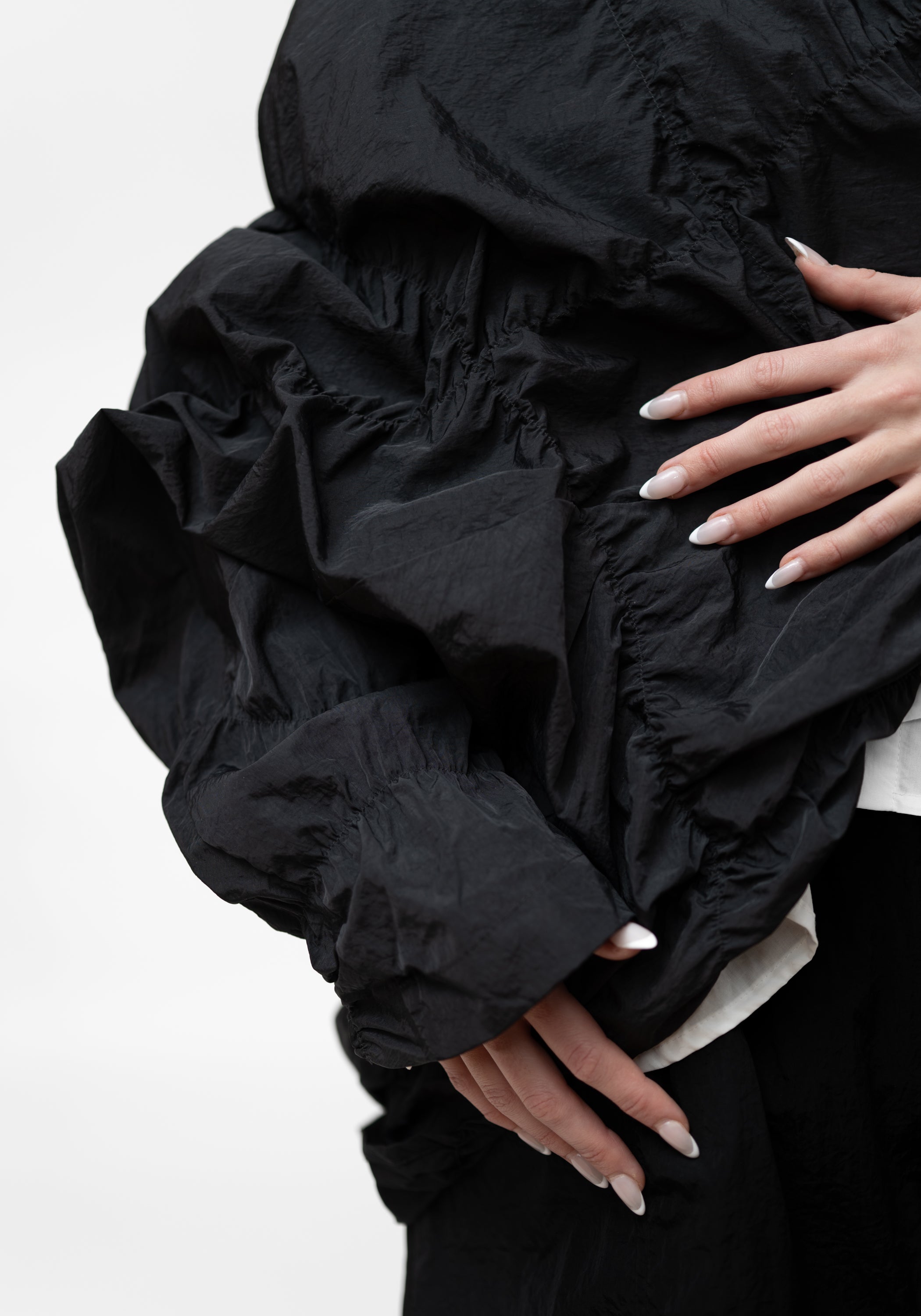 Water Repellent Oversized Ruched Jacket - December Thieves