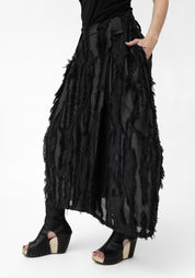 Paneled Textured Burnout Bubble Skirt - December Thieves