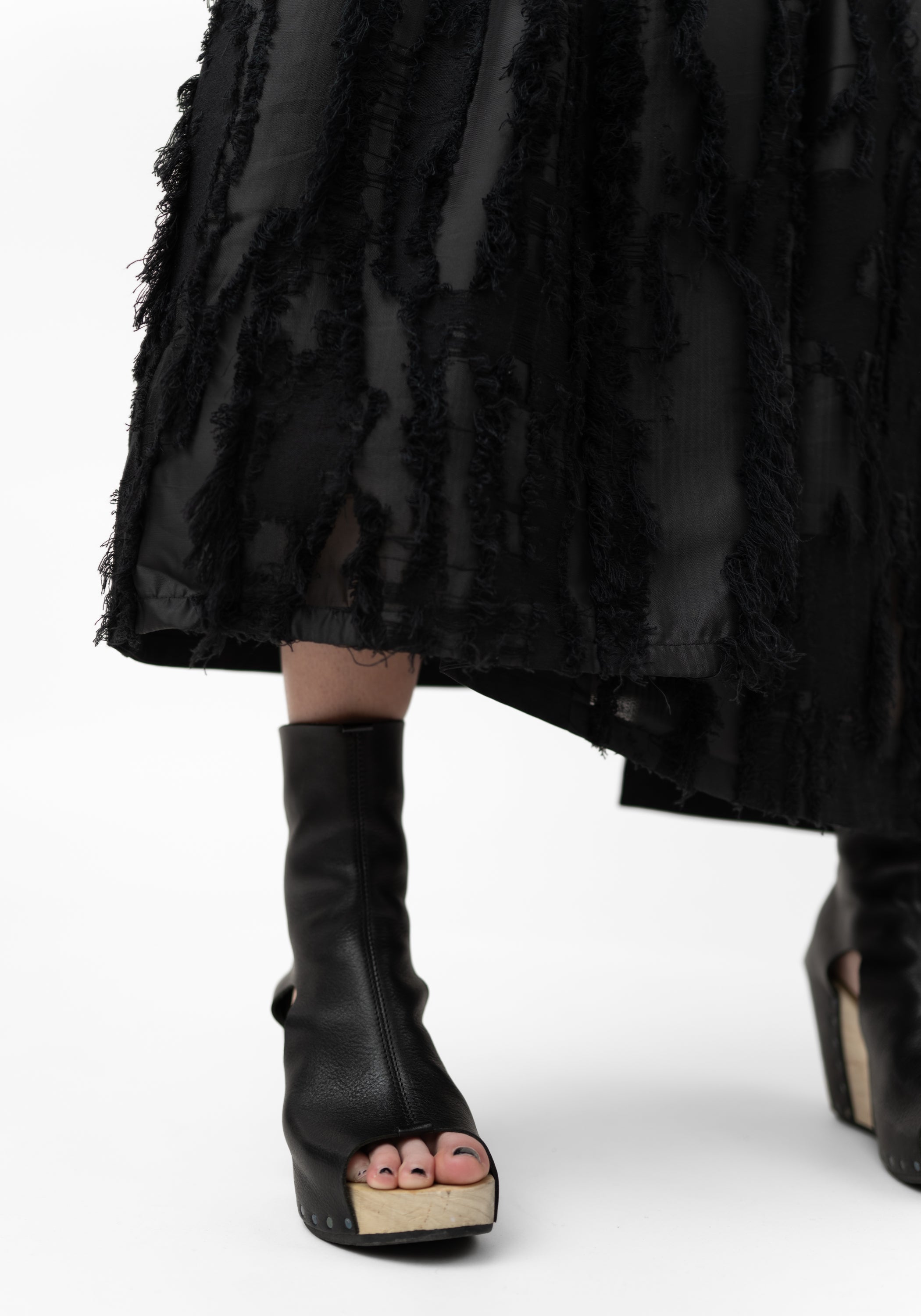 Paneled Textured Burnout Bubble Skirt - December Thieves