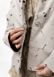 Distressed Drop Shoulder Twist Detail Jacket - December Thieves