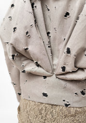 Distressed Drop Shoulder Twist Detail Jacket - December Thieves